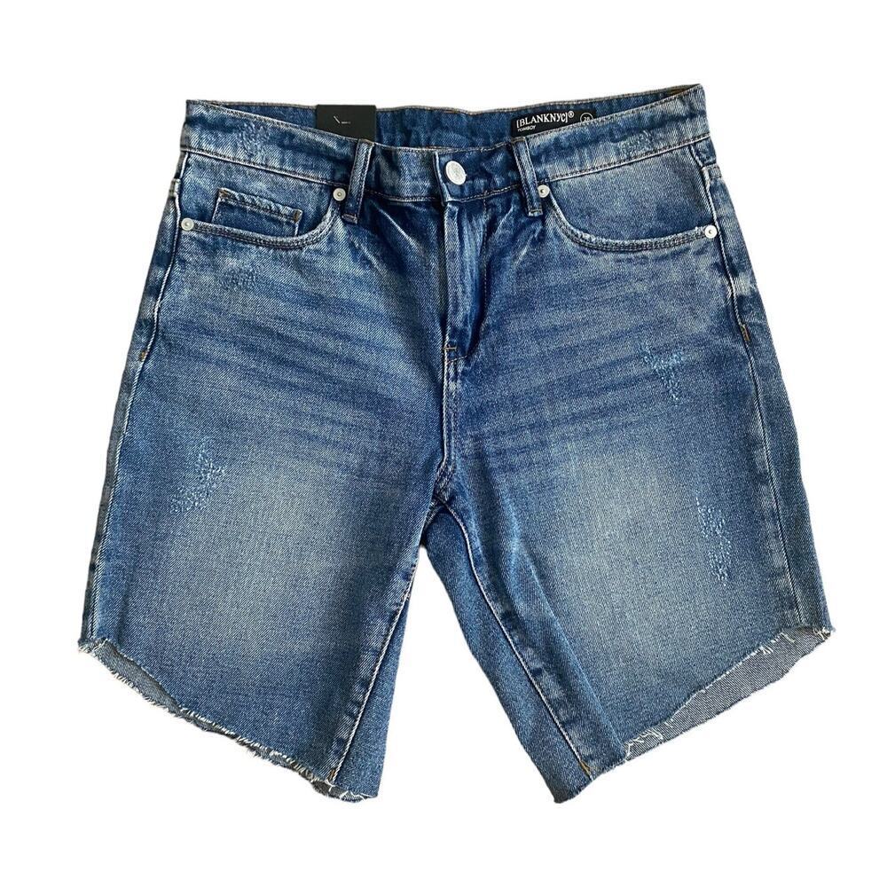 NWT Blank NYC Cutoff Washed Distress Cowgirl Style Mid Rise Short Size‎ 28